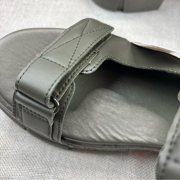 AQUA COLLEGE Womens Green Hux Round Toe Platform Slingback Sandal 11 M - Picture 7 of 12